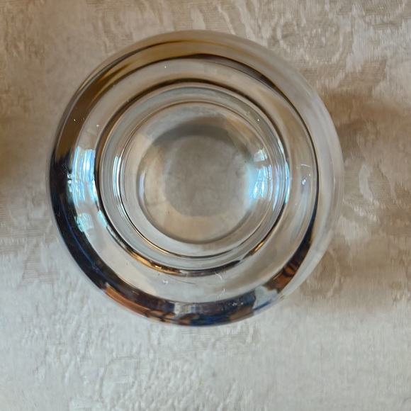 Hand blown Polish crystal two-way vase, votive, beautiful form, no chips, cracks - Picture 6 of 12